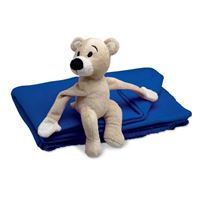 Coperta in pile con peluche a forma di orsetto